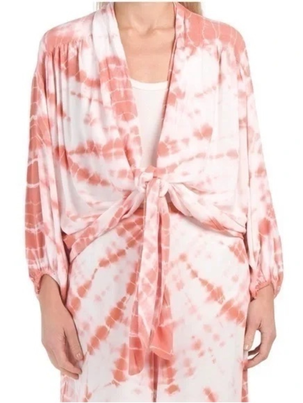 NWT • Young Fabulous & Broke Tie-Dye Tie-Front Carmen Top • Women’s Medium